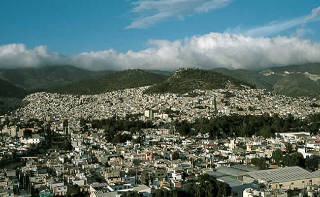 Vista aérea de Pachuca, en Hidalgo