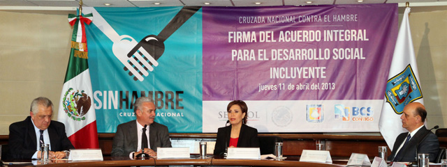 Firma del Acuerdo Integral para el Desarrollo Social Incluyente Sedesol - Gobierno de Baja California Sur