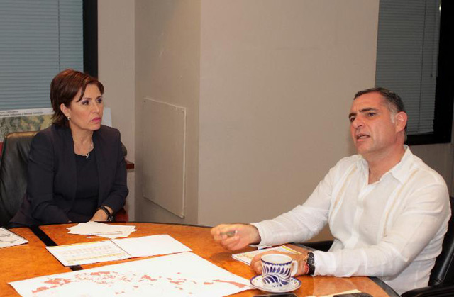Reunión de Rosario Robles con el Gobernador del Estado de Oaxaca