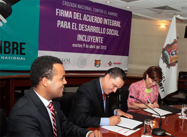 Firma del Acuerdo Integral para el Desarrollo Social Incluyente Sedesol - Gobierno de Nayarit