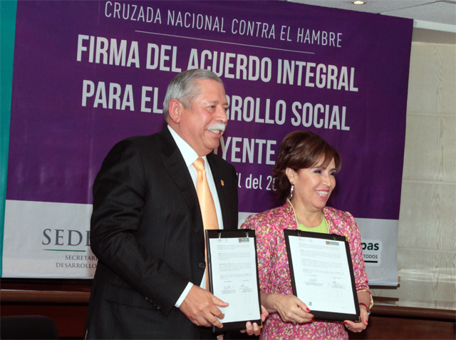 Firma del Acuerdo Integral para el Desarrollo Social Incluyente Sedesol - Gobierno de Tamaulipas