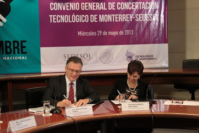 Firma de Convenios de Coordinación y Concertación con el Instituto Tecnológico y de Estudios Superiores de Monterrey (ITESM)