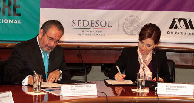 Firma del Convenio de Colaboraci&oacute;n Sedesol - UAM Xochimilco